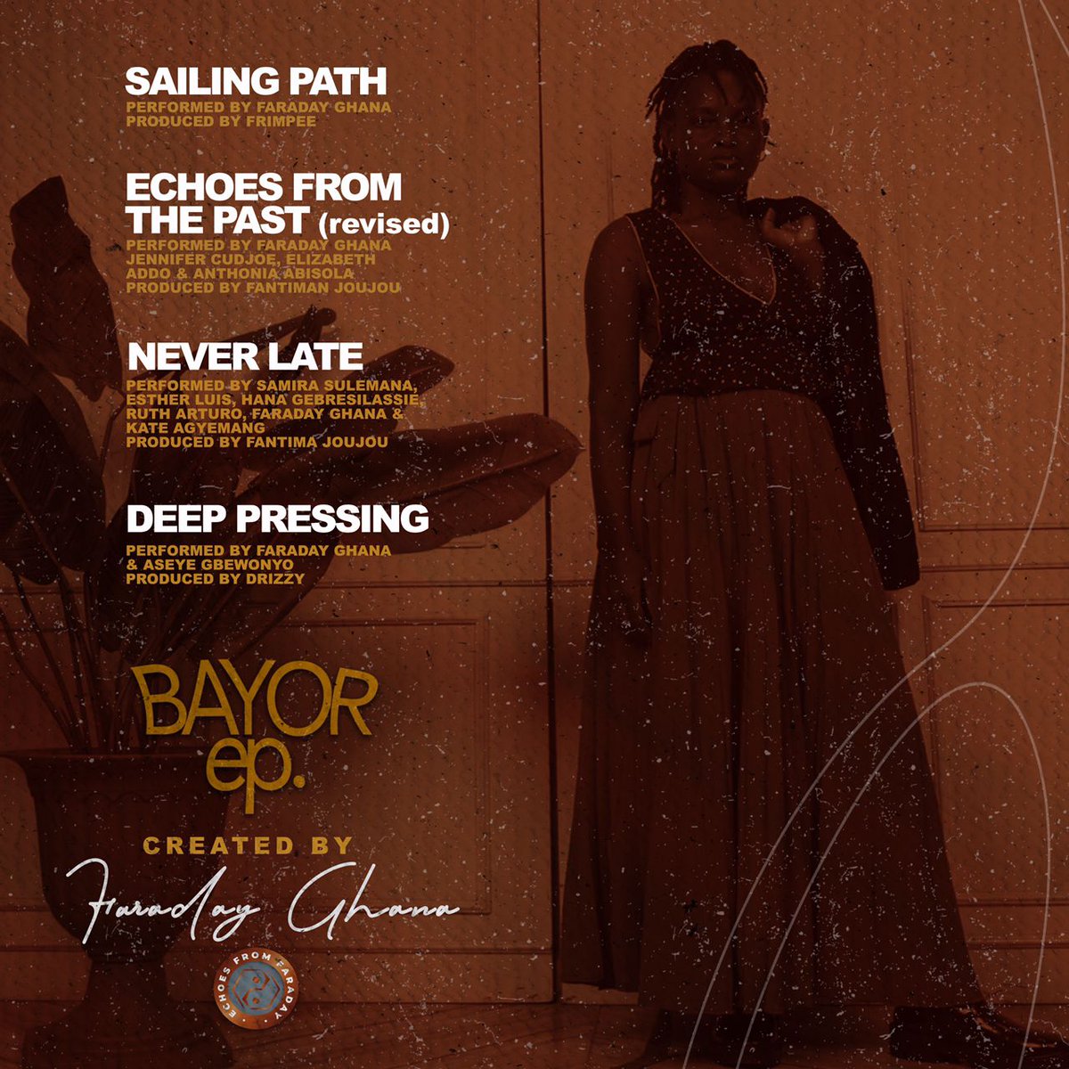 BAYOR out this Friday 31st May, 2024

The EP focuses on African women football and tackles themes of mental health, resilience and power! 
Pre-save link >>>  ditto.fm/faraday-ghana-…

#EchoesFromFaraday
#BayorTheEp
