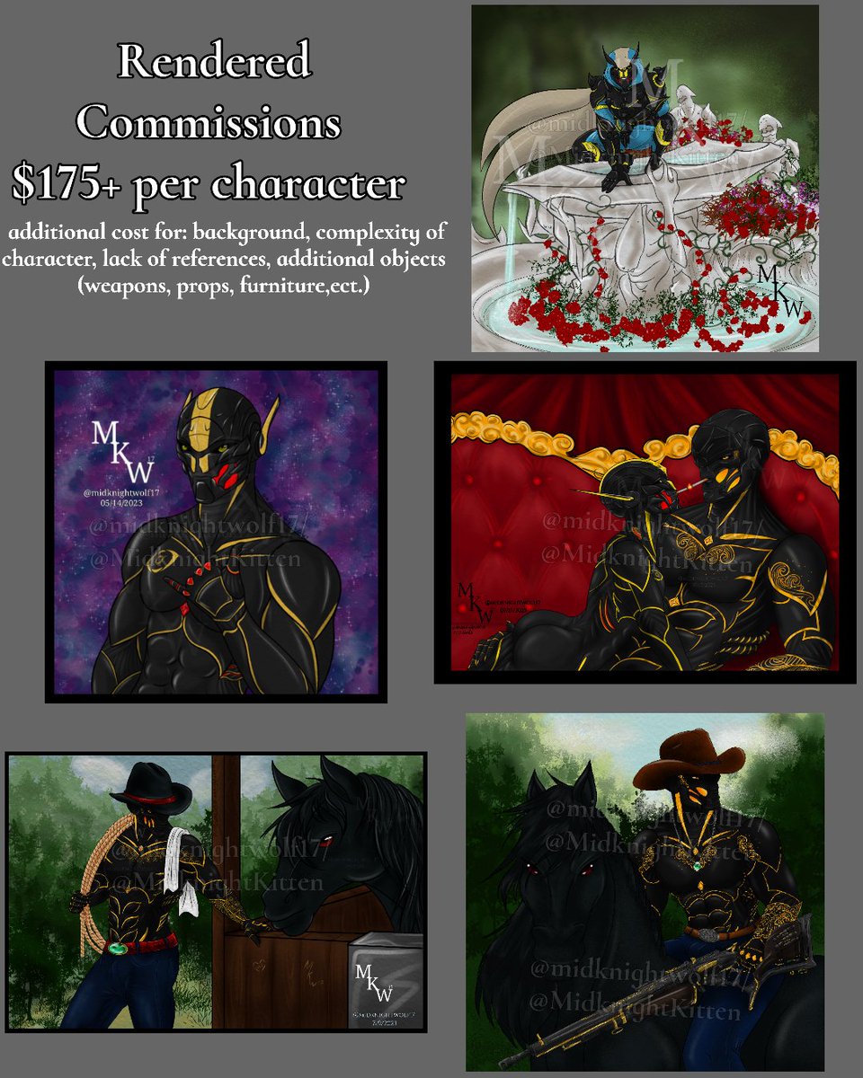MidknightKitten's tweet image. Commission Info and Prices.
If you have any questions please message me.
Please make sure to read the Comm info.