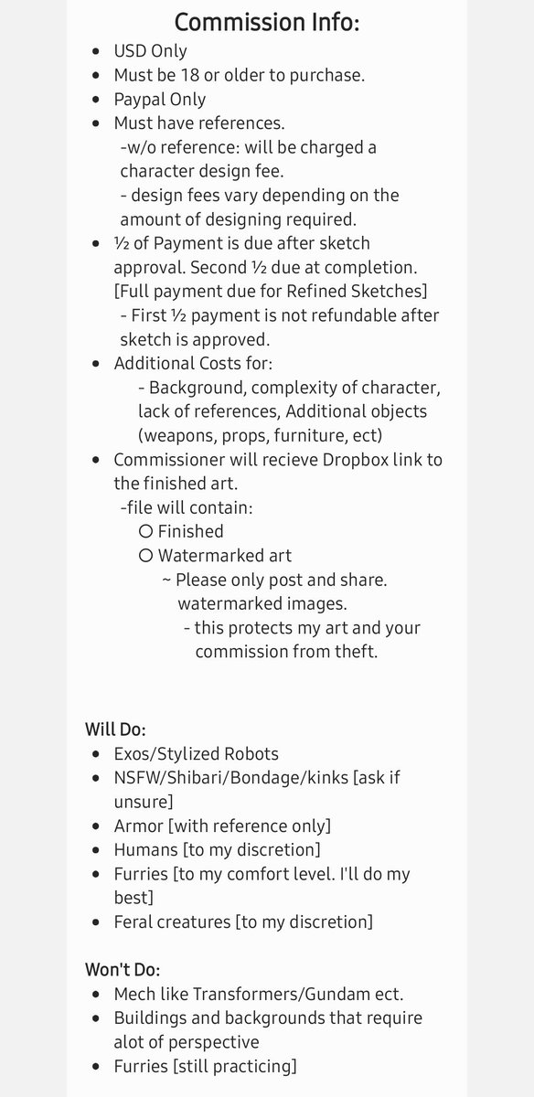 MidknightKitten's tweet image. Commission Info and Prices.
If you have any questions please message me.
Please make sure to read the Comm info.