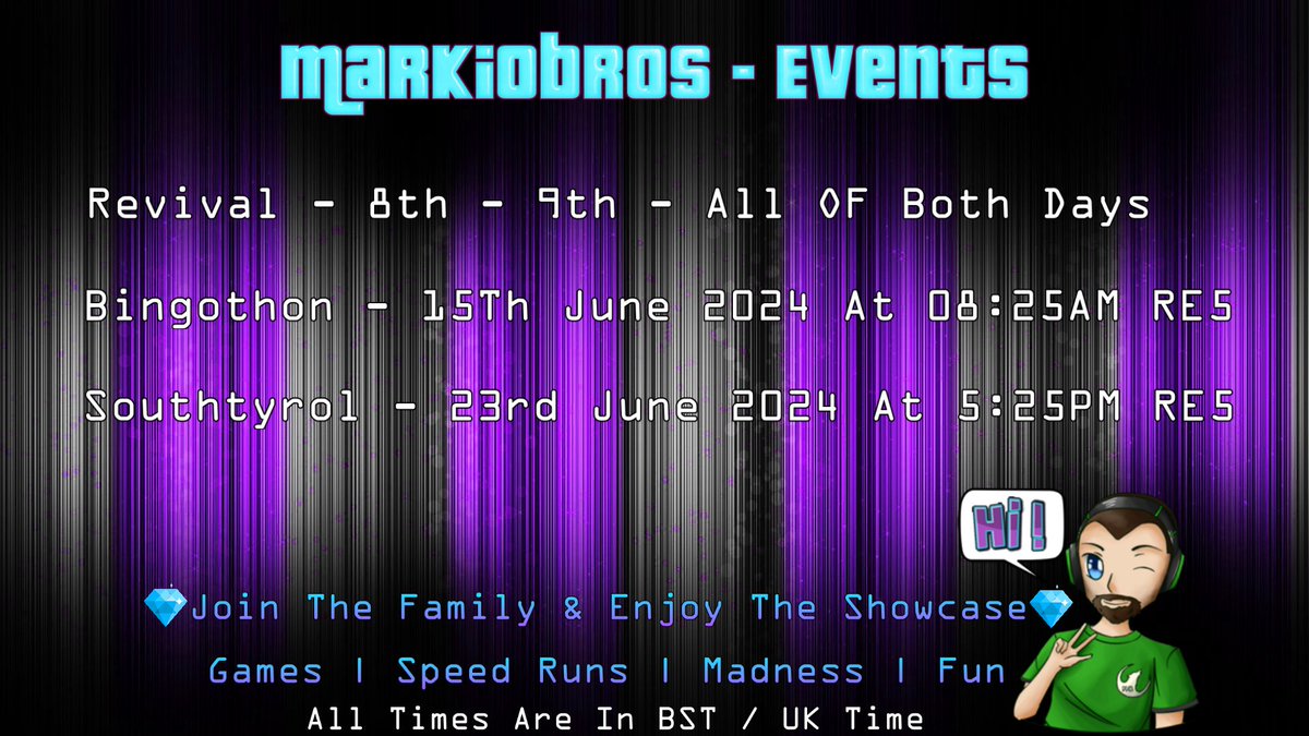 MarkioBros's tweet image. Look How Busy June Is !! #speedruns 👑💎💎💎