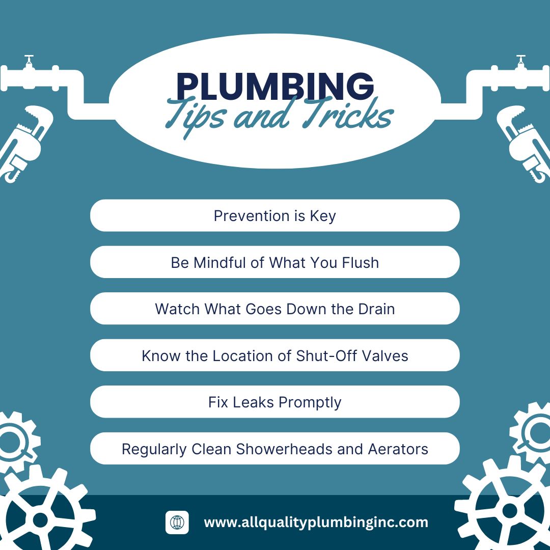 Plumbing issues can't always be avoided... but for the times that they can here are a few helpful tips! #draincleaning #plumbingtools #worldplumbers #hvac #emergencyplumber #plumbingrepair #plumberlife #contractor #tradesman #waterheater #localplumber #allqualityplumbing