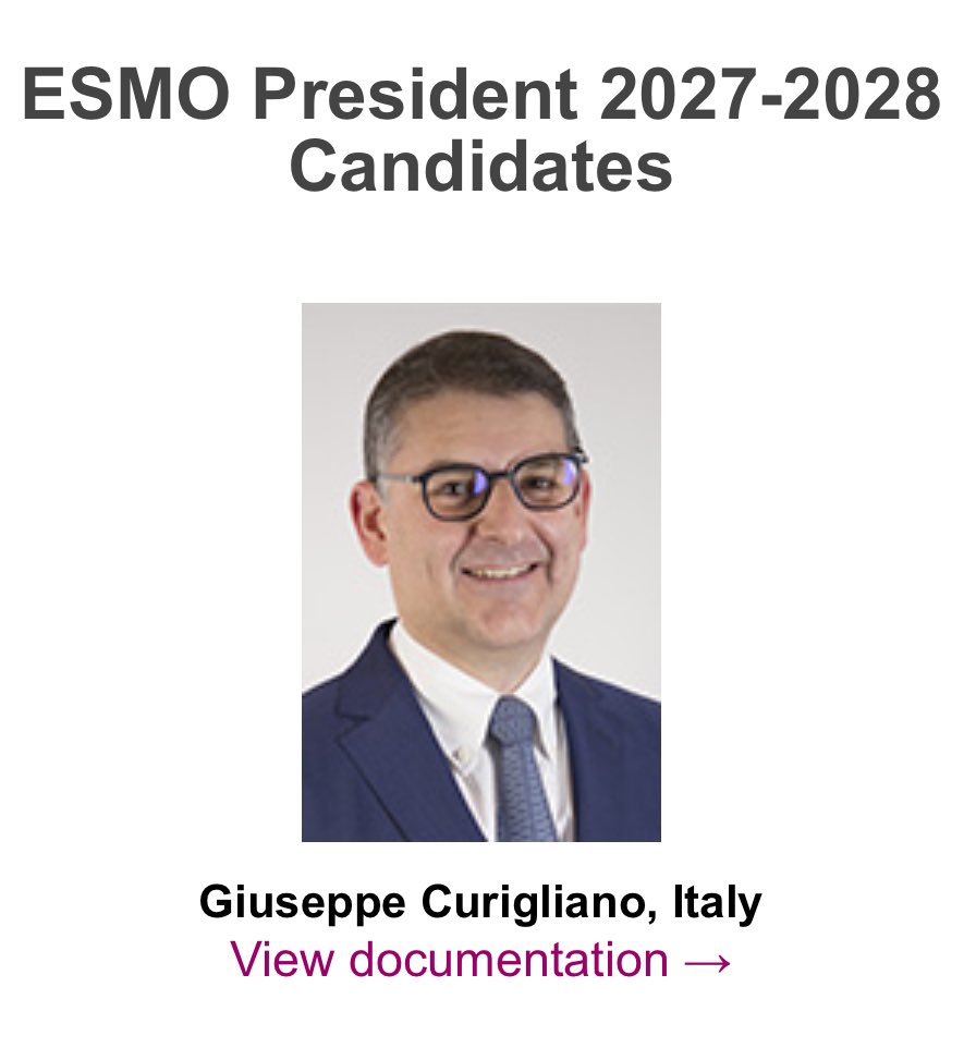 antoniomarraMD's tweet photo. 🗳️@myESMO Presidency is open https://t.co/maRxp8UNO9
👉Endorse Giuseppe Curigliano's vision as ESMO President @curijoey 

✅Devoted to foster the new generation of oncologists
✅Impact in Oncology through research, mentoring &amp; education
✅Commitment for inclusivity and diversity https://t.co/CAnpEhk7iy