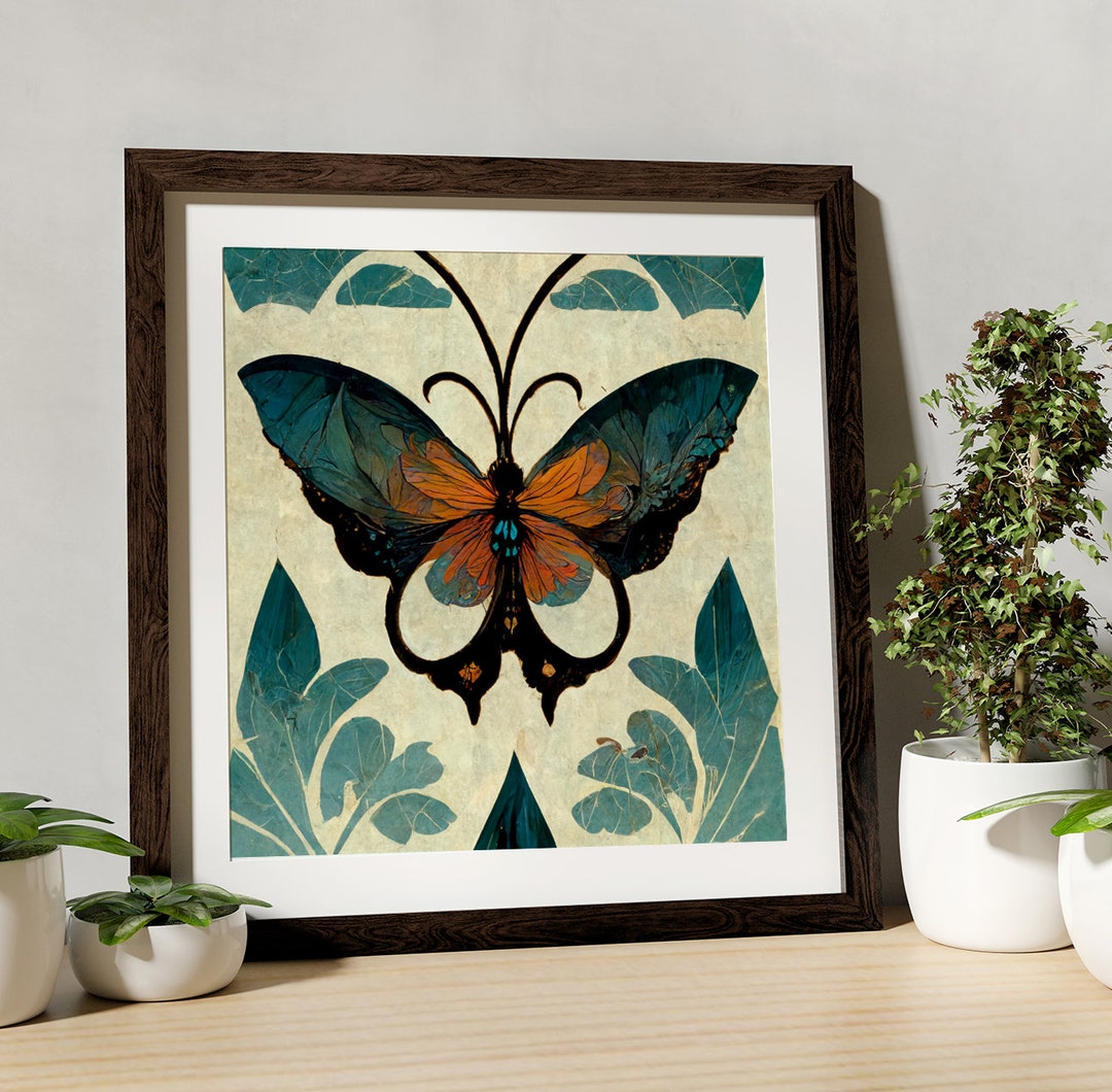 Butterfly Mandala Print - Art Nouveau - Flower Print Square by DesignBohemian etsy.com/listing/117897… #interiordecor #interiorinspo #interioraesthetic #vintagemoodydark #victorianaesthetic #gothicstyle #gallerywallhashtag #vintagedecor