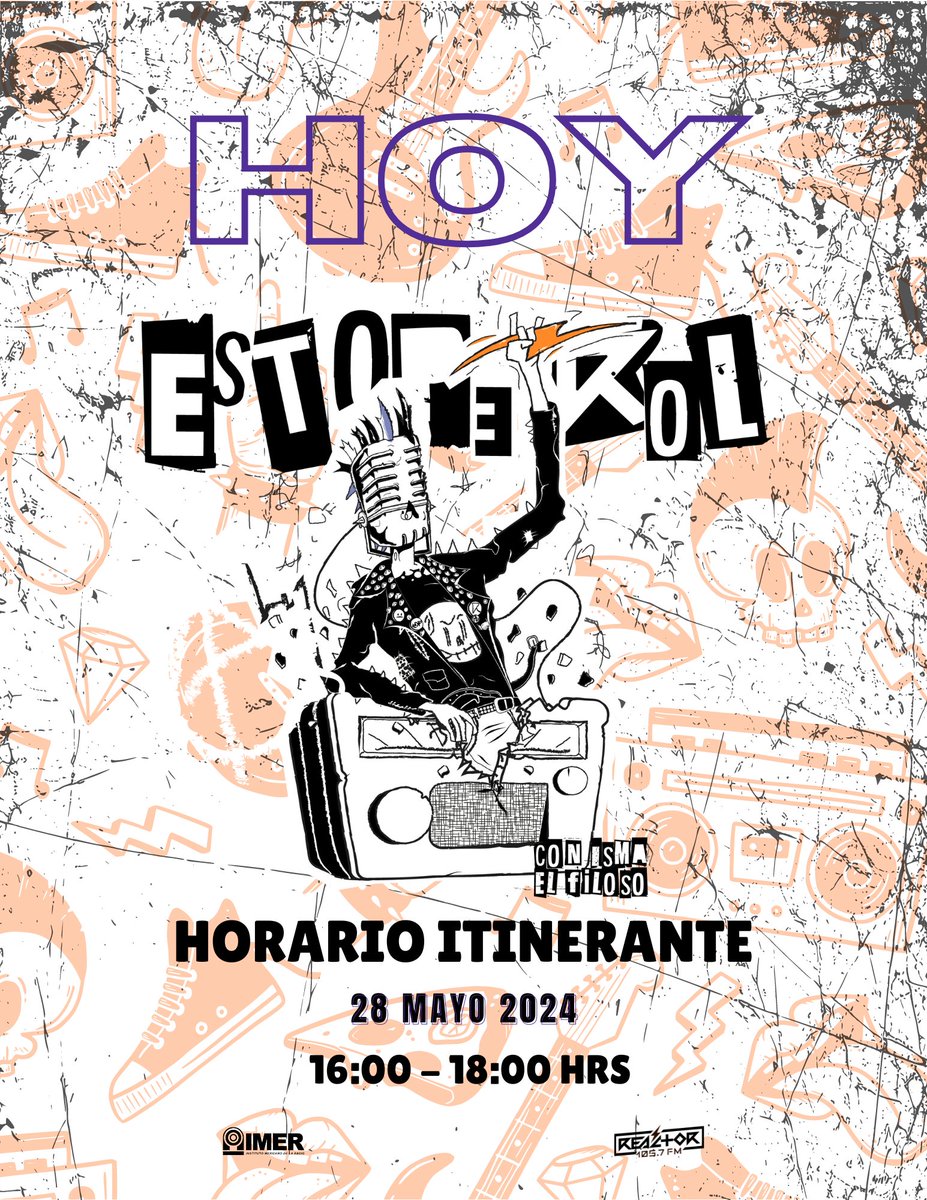 #LiberaLaReacción que llena el turno #Itinerante de anarquía y mucho punk junto a <a href="/IsmaelFiloso/">Isma</a> con este entrega especial de #Estoperol105

No se lo pierdan que ya reventamos sus bocinas de 16 a 18 horas 🎸🤯