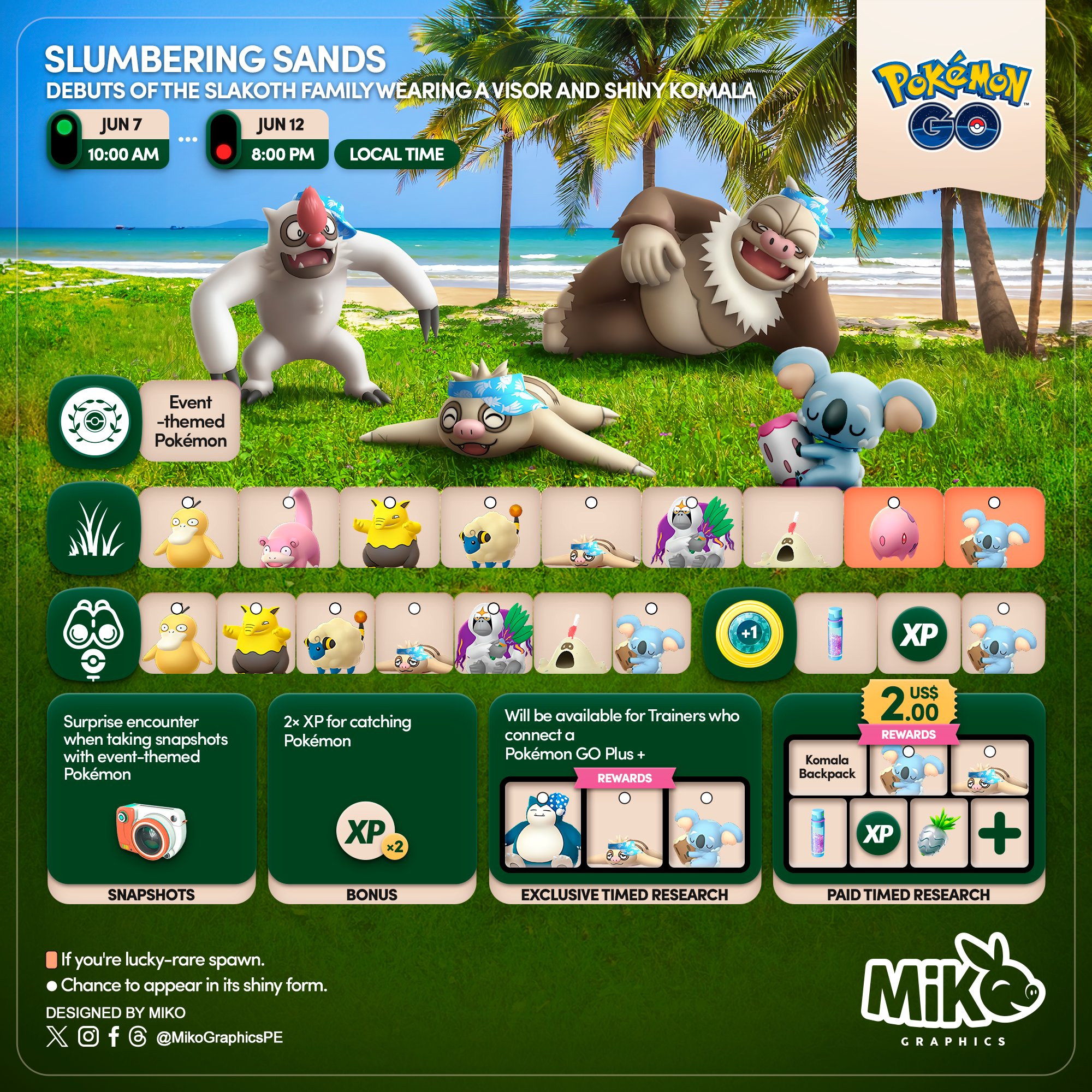 Miko🐽 on X: &ldquo;🇺🇸🇪🇸🇫🇷 Slumbering Sands Debuts of the Slakoth 