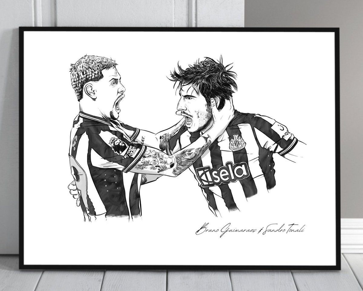 Hands up who's excited for Tonali to be back for Newcastle next season... 50x RT's on this and I'll add FIFTY A4 PRINTS of this to the shop for £2 😉🎨✍️🏻 #NUFC #adidas #Tonali