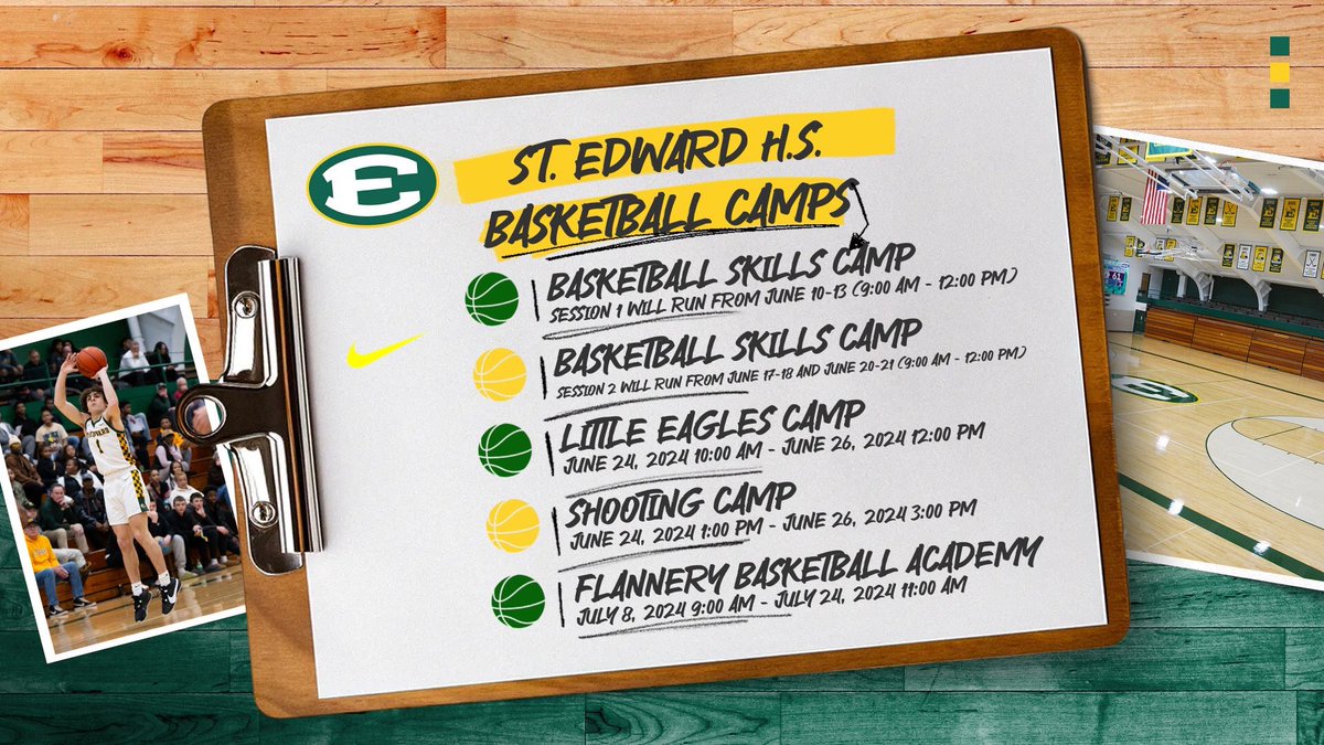 Ready to elevate your game? Join us at St. Edward High School's Basketball Camp! Learn from top coaches, sharpen your skills, and have a blast. 🏆 Sign up now and become the MVP you were meant to be #EDSUP #BUILTDIFFERENT 

stedwardeagles.com/upcoming-camps…