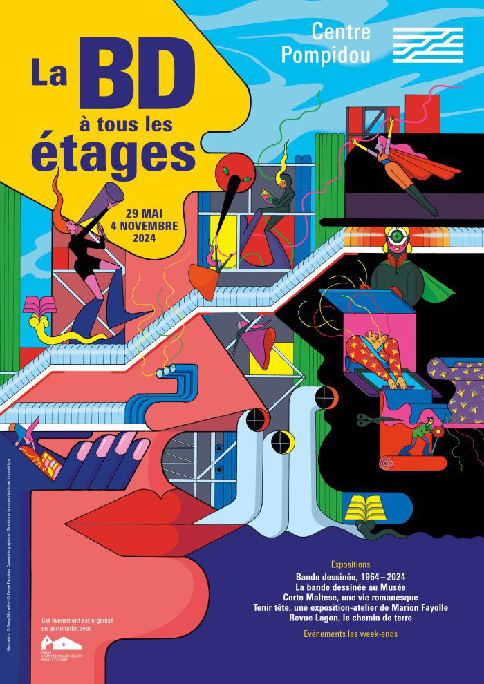 Le <a href="/CentrePompidou/">Centre Pompidou</a> sort l’artillerie lourde avec une grosse expo sur plusieurs étages consacrés à la bd. Y en a vraiment pour tous les goûts et voici quelques impressions à vif, en totale subjectivité. ⤵️