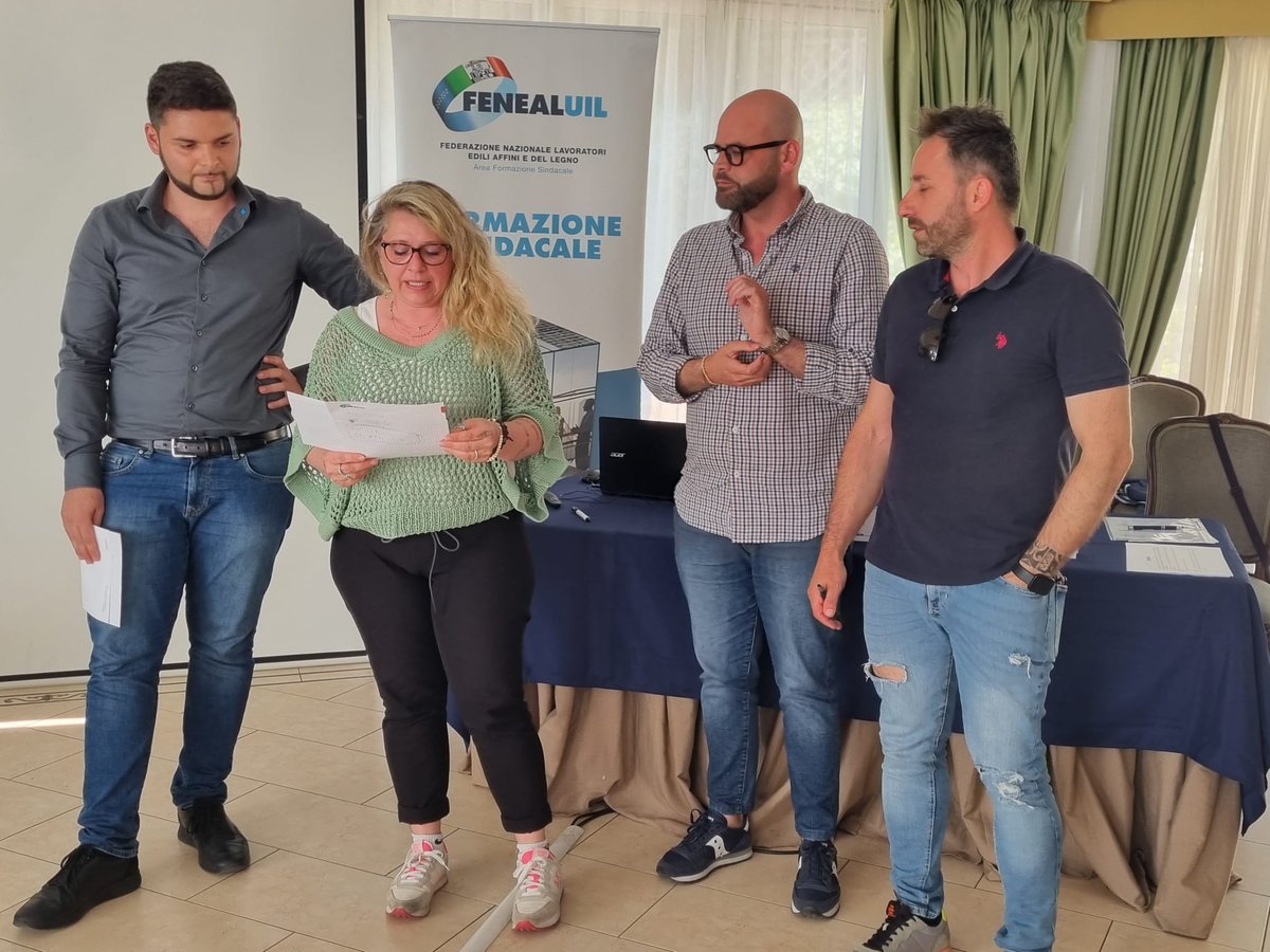 FENEALUIL Nazionale (@fenealuil_) on Twitter photo #FormazioneFeneal
Iniziato oggi il IV modulo della Formazione nazionale. Ringraziamo Ivana Veronese Segretaria confederale Uil e Antonella Pirastu Funzionaria Uil per i loro interessanti contributi sul tema mercato del lavoro.
<a href="/UILofficial/">Uil Nazionale</a>
<a href="/IvanaVeronese/">Ivana Veronese</a> #FormazioneFeneal
Iniziato oggi il IV modulo della Formazione nazionale. Ringraziamo Ivana Veronese Segretaria confederale Uil e Antonella Pirastu Funzionaria Uil per i loro interessanti contributi sul tema mercato del lavoro.
<a href="/UILofficial/">Uil Nazionale</a>
<a href="/IvanaVeronese/">Ivana Veronese</a>