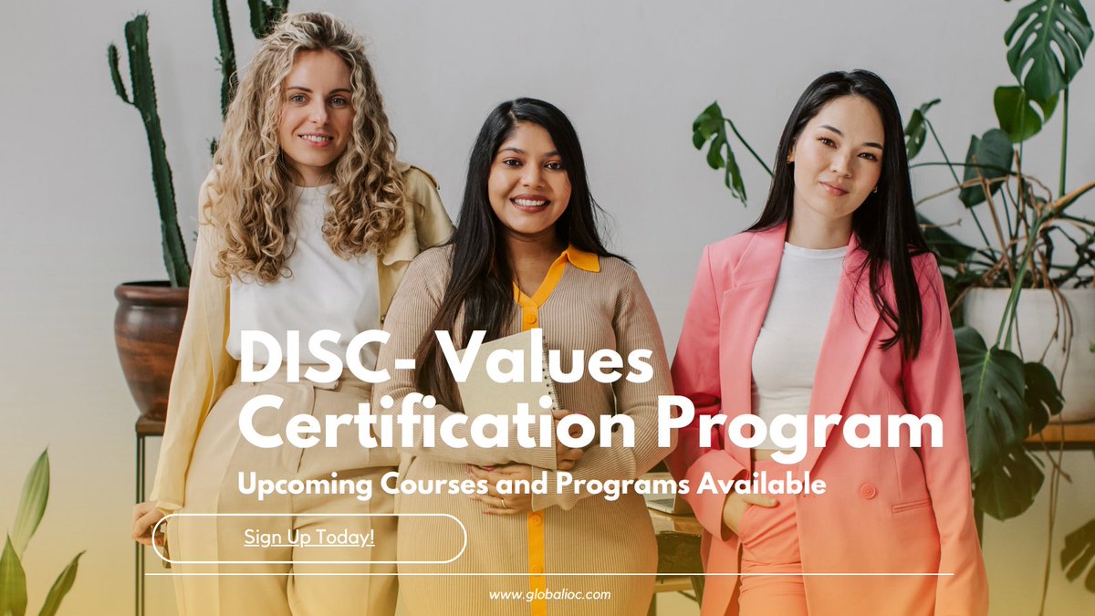 GlobalIoc's tweet photo. DISC-Values Certification Program
Summer Program Begins :July 15, July 16, July 29, 2024, 11 am EST - 3 Sessions

Assessment use in organizations emerged in the mid-20th century.  
#globaioc #peggymarshall #coachinganddevelopment #CertificationProgram #summerprograms #assessment https://t.co/xbn3x3Ev3d