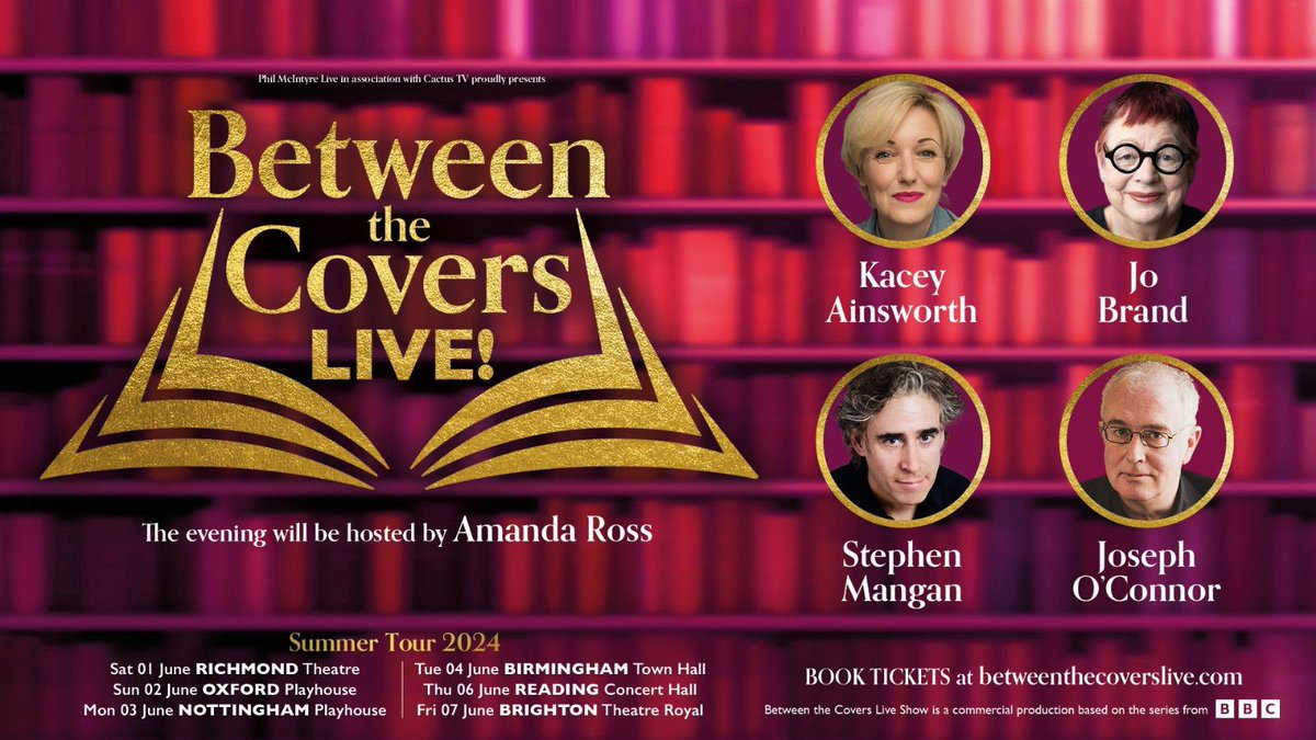 If you love books head to #BetweenTheCovers LIVE at @RichmondTheatre on 1st June with the Queen of Books @amandacactus 🤩(responsible for the TV show behind it) starring 🌟- Jo Brand, Stephen Mangan, Kacey Ainsworth, Joseph O’Connor. Head to ticketmaster online for a fab eve📚💞