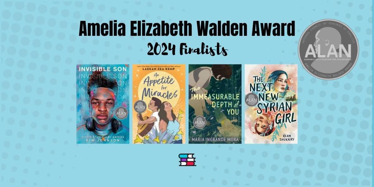 The 2024 Amelia Elizabeth Walden Award Finalists & Winner!!! #ALAN24 @AriTison @LaekanZeaKemp @mariamorawrites #KimJohnson #ReamShukairy