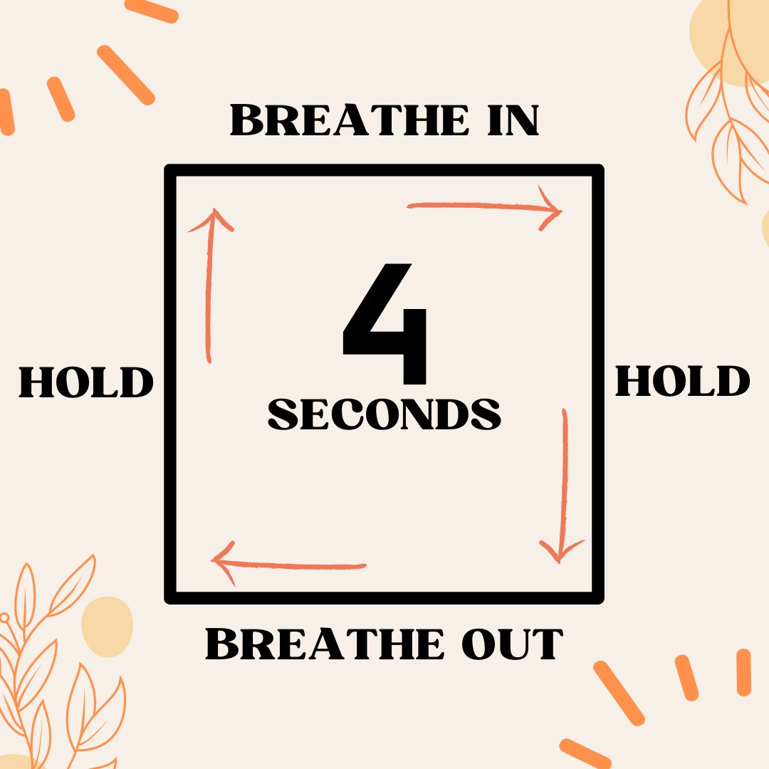 #DYK that slowing your breathing can calm your body and help you cope with stress? Take a few minutes to try breathing exercises to relax your mind and body, like the box breathing method. Discover more breathing exercises here: bit.ly/JED_Breathing #MentalHealthAwareness
