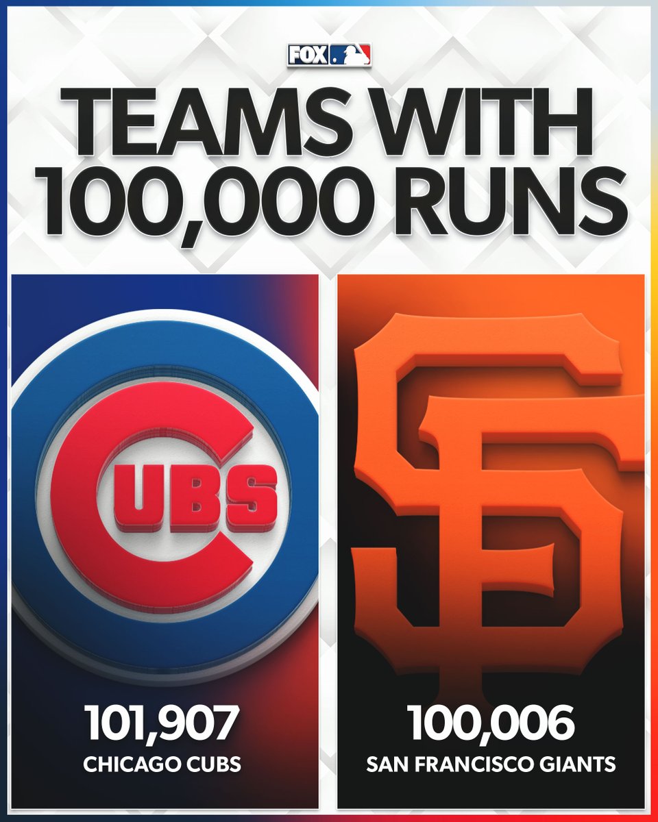 Only two franchises in MLB history have scored 100,000+ runs 🔥👀