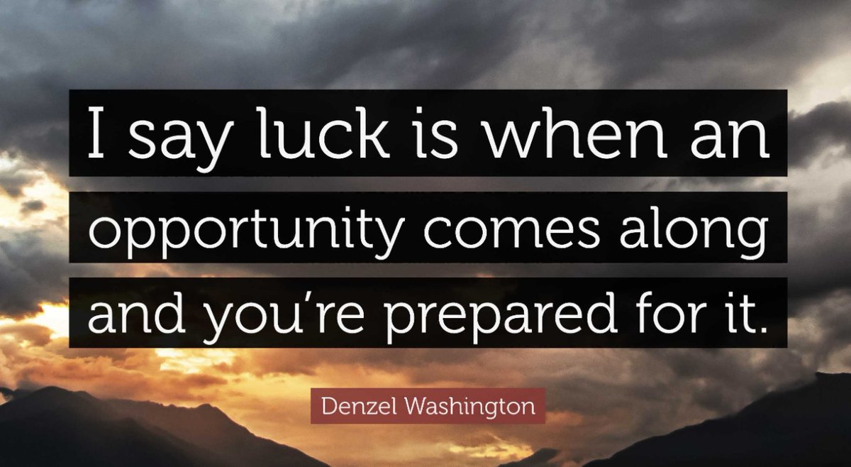 rp @LeadToday
If you're counting on luck for your success then don’t count on a whole lotta success. #JoyTRAIN