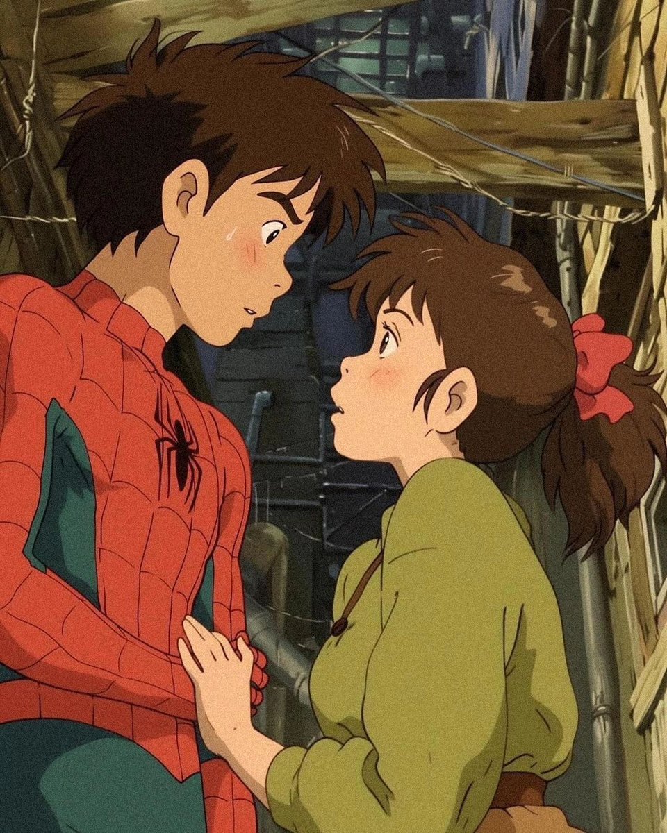 Spiderman x Studio Ghibli.