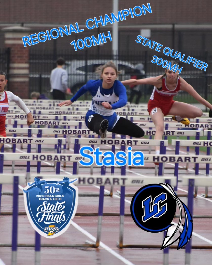 LCHSgirlstrack's tweet photo. Celebrating our Women competing at Friday's IHSAA State Finals! Stasia Thompson is seeded #2 in the 100mh and is also running the 300mh! Chloe Neal is running the 1600m! https://t.co/DwYEyGWkJN