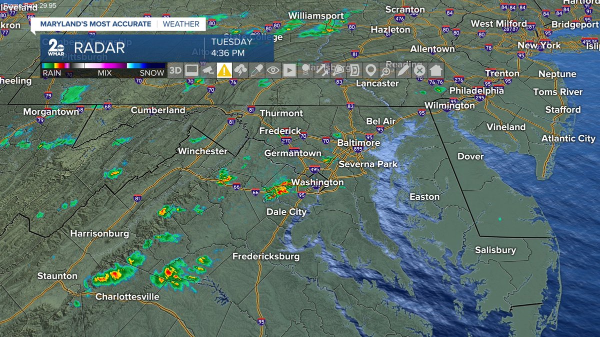 Isolated showers continue to pop up across the state. #wmar #mdwx
