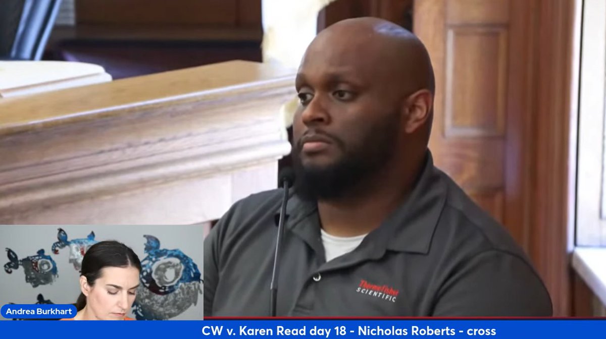 See... it's not hard. Nicholas Roberts... knows his job, is good at it, doesn't try to hide answers or insert info that isn't there. Solid testimony. THANKS MR. ROBERTS!! 

#KarenRead #KarenReadTrial