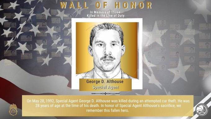 Today, we remember #DEA #SpecialAgent George D. Althouse, who lost his life #inthelineofduty on May 28, 1992. #NeverForget #WallofHonor #weremember #NewYork #InMemory #DEAWallofHonor #ultimatesacrifice #Sacrifice #DEANewYork