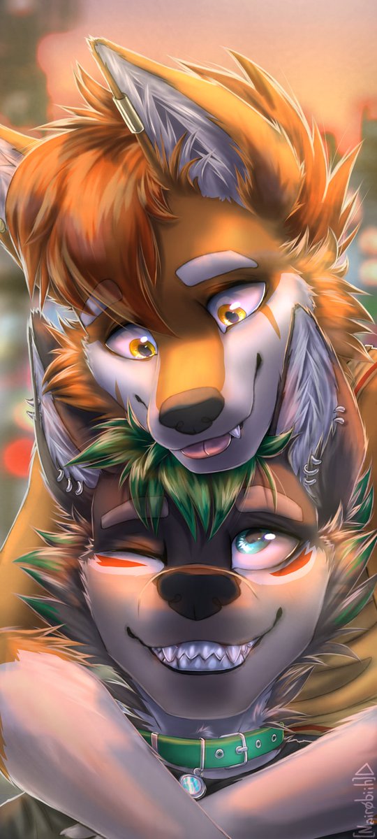 Cute phone wallpaper comm I made a while ago for <a href="/QuickFlow6/">🕹️Quick_Flow👾</a> ! :3