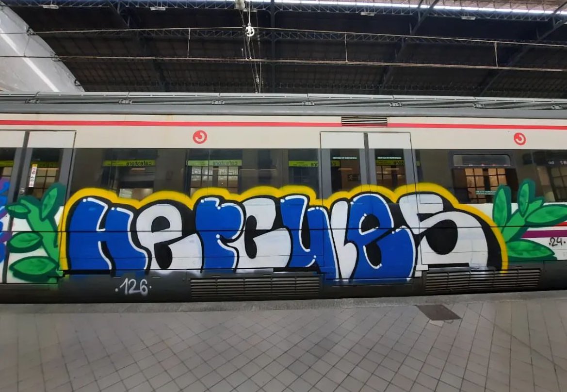 🚋Así ha aparecido un tren de cercanías en la Estación del Norte de Valencia 

📸@valenciaestilofanzine