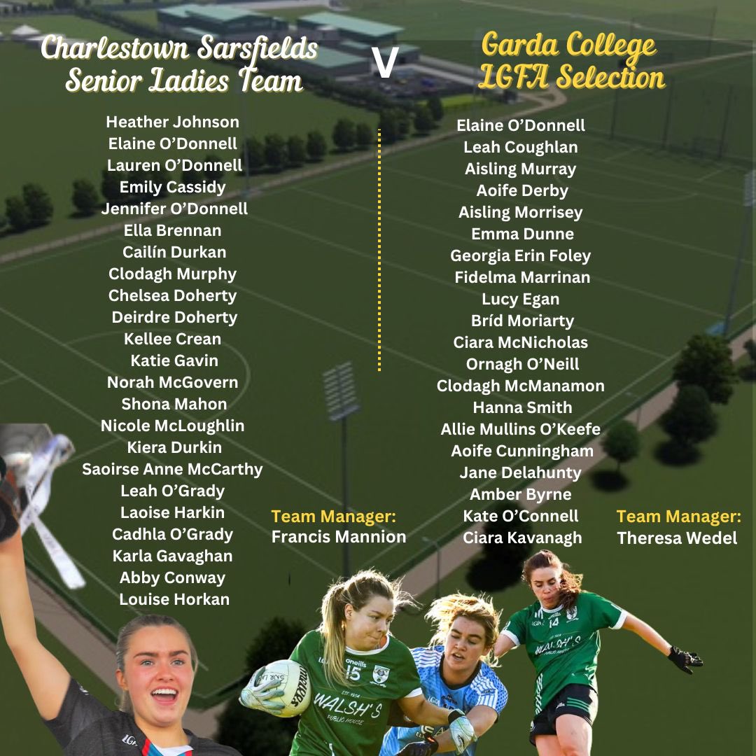 CharlestownGAA's tweet photo. We are pleased to confirm the schedule of events for the Official opening of the Colm Horkan Memorial Pitch this Sunday

3️⃣ x exhibition matches featuring players from all over the country 

Fun for all the family, promises to be a memorable day for our club &amp; community 💚 https://t.co/N20VWv2hva