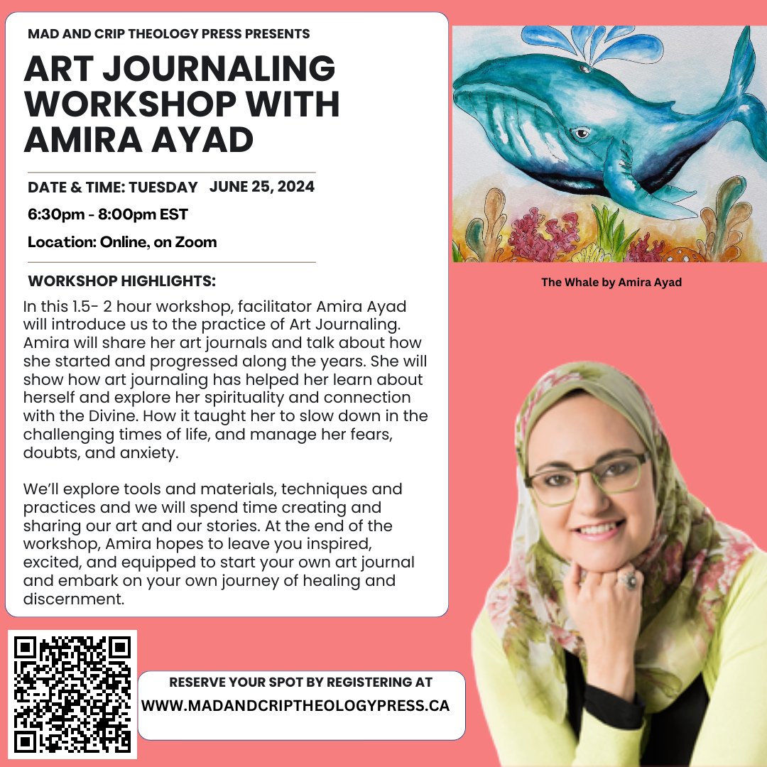 Emmanuel College (@emmanuelcolleg2) on Twitter photo Amira Ayad Emm 2T0 is offering a workshop on Art Journaling! Hosted by the Mad and Crip Theology Press, Amira will share her art journals and talk about how she started and progressed along the years. Full details and registration here: madandcriptheologypress.ca/events-1/art-j…
<a href="/TorSchTheology/">TorontoSchTheology</a> Amira Ayad Emm 2T0 is offering a workshop on Art Journaling! Hosted by the Mad and Crip Theology Press, Amira will share her art journals and talk about how she started and progressed along the years. Full details and registration here: madandcriptheologypress.ca/events-1/art-j…
<a href="/TorSchTheology/">TorontoSchTheology</a>
