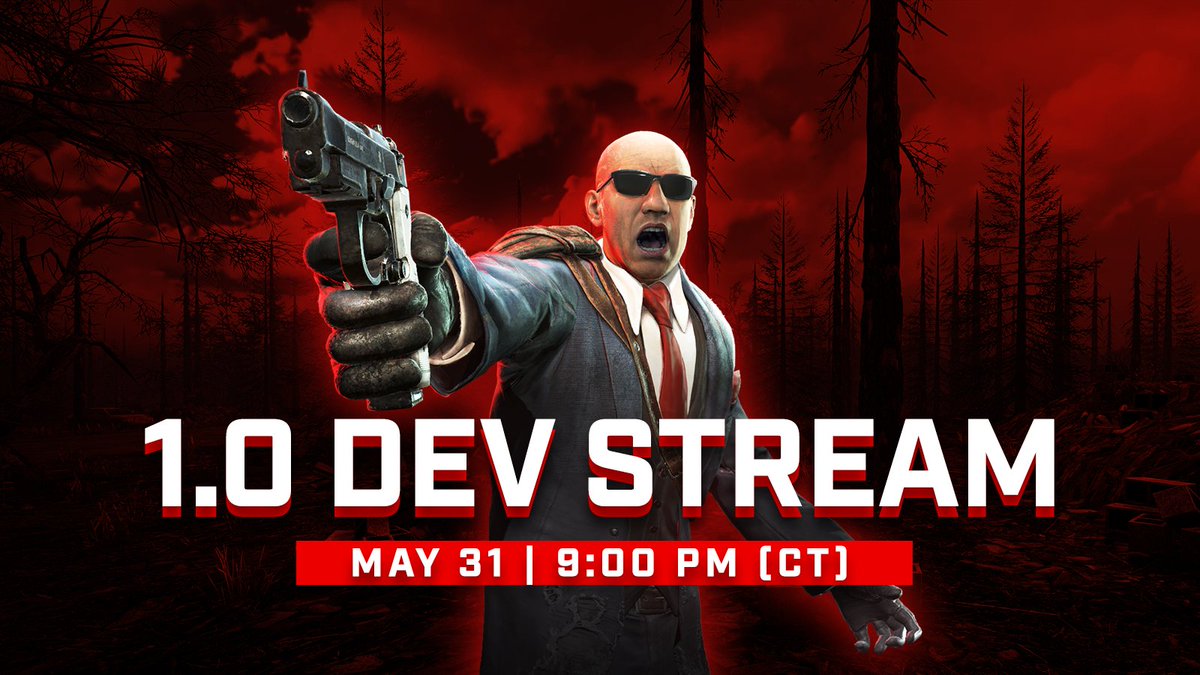 7 Days to Die Official (@7daystodie) on Twitter photo TFP is proud to announce that the first 1.0 Developer Stream begins this Friday, May 31st at 9 PM CT. Join Co-Founders Richard Huenink, Joel 'Madmole' Huenink & Senior Developer Lathan (<a href="/fubar_prime/">Fubar Prime</a>) as they talk about changes coming to 1.0! twitch.tv/fubar_prime TFP is proud to announce that the first 1.0 Developer Stream begins this Friday, May 31st at 9 PM CT. Join Co-Founders Richard Huenink, Joel 'Madmole' Huenink & Senior Developer Lathan (<a href="/fubar_prime/">Fubar Prime</a>) as they talk about changes coming to 1.0! twitch.tv/fubar_prime