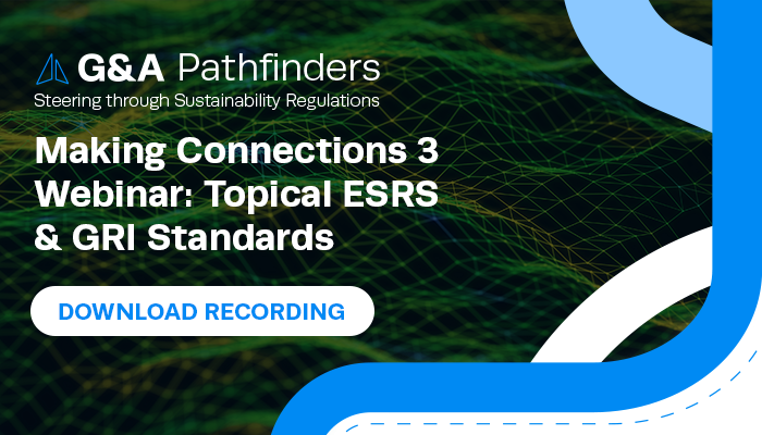 gainstitute's tweet photo. Missed G&amp;A’s Making Connections 3: Topical ESRS &amp; GRI Standards? ▶️ DOWNLOAD THE RECORDING!  https://t.co/aVpu9YP4G0 https://t.co/gdKjFev833