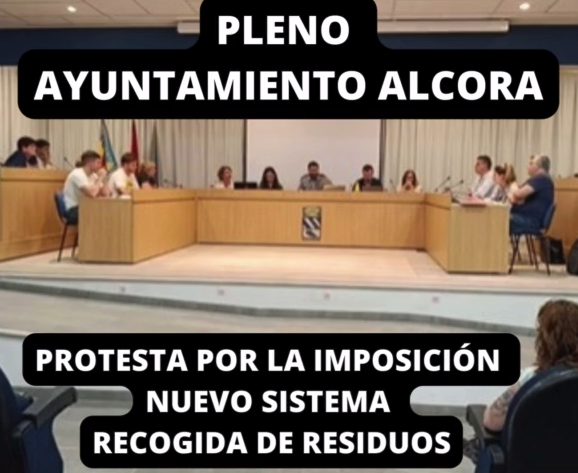 Pleno en el #ayuntamiento de #Alcora. Protesta por la imposición de nuevo sistema de recogida de residuos. t.me/policiasporlal… #Policías por la #Libertad. La @policia del #Pueblo.