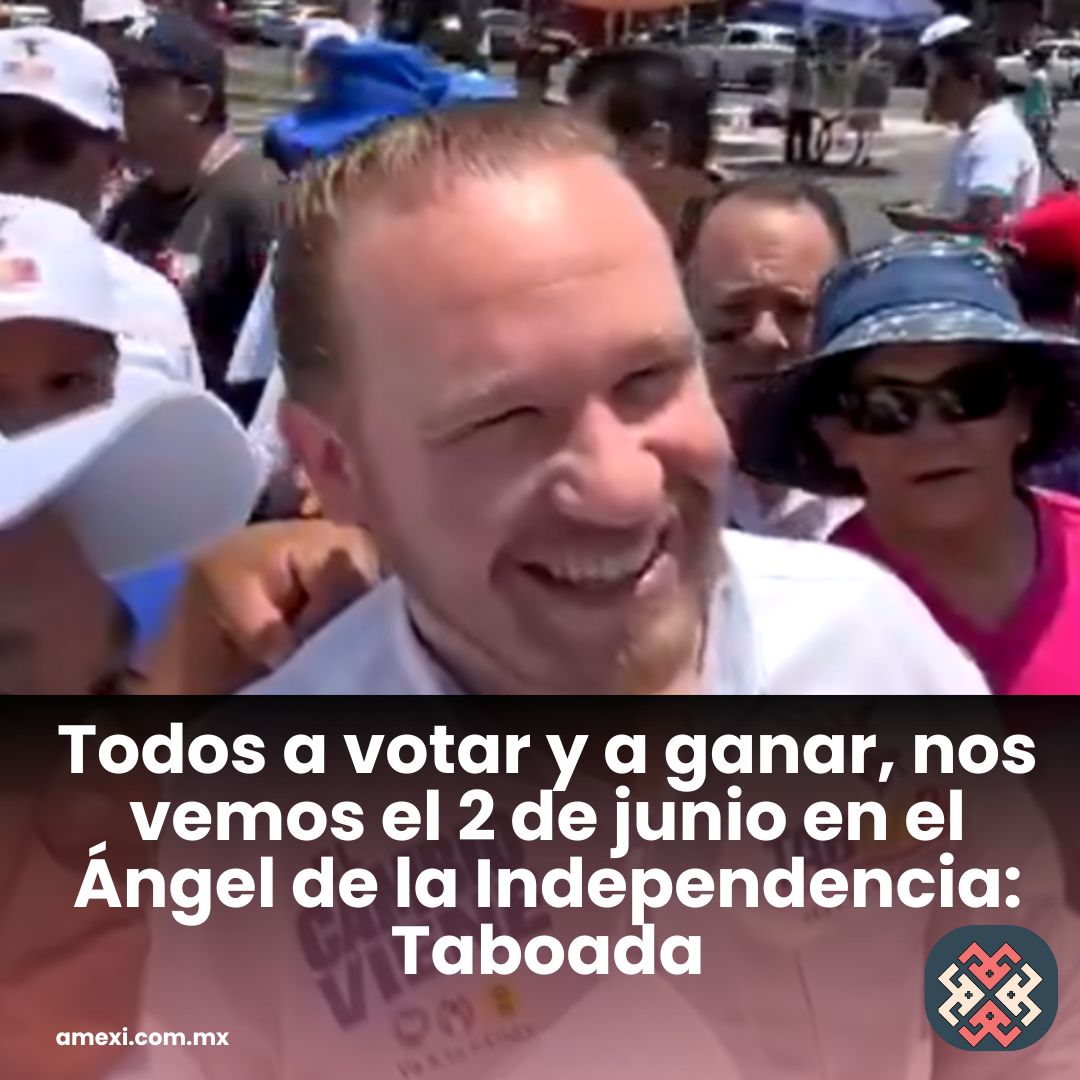 #Elecciones 🗳️ | #SantiagoTaboada convocó a todos los ciudadanos a acudir el próximo #2dejunio a las urnas, a cuidar el voto y a celebrar su triunfo en la Jefatura de gobierno en la #CiudaddeMéxico.

👉lc.cx/cpICnK

#Elecciones2024 #AmexiNoticias