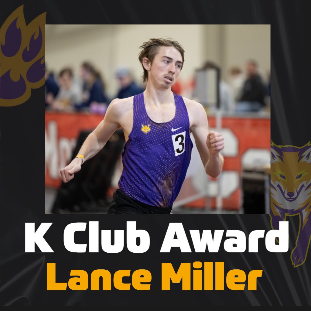 KnoxPrairieFire's tweet image. K-Club Award for Men

Conferred on the student-athlete athlete who maintained an outstanding academic record during their So. year, lettered in two sports &amp;amp; contributed most significantly to the athletics program.

Lance Miller, cross country &amp;amp; track &amp;amp; field