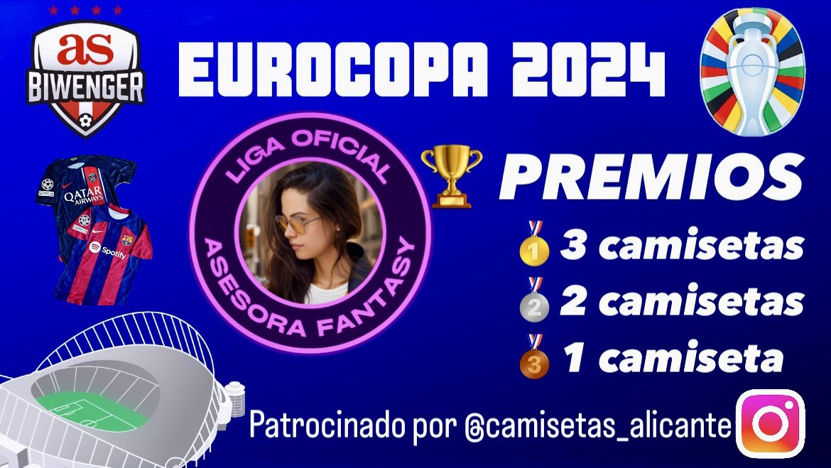 🆕 Acaba <a href="/LaLiga/">LALIGA</a>… pero el Fantasy continúa ✅

⚽️ ¡Únete a mi liga oficial para la Eurocopa 2024 en <a href="/biwenger/">Biwenger Fantasy 🏆</a>!

🇪🇺 EURO ASESORA FANTASY 🙋🏻‍♀️

🏆 Compite por ser el mejor, contra mí y otros managers 💪

🎁 Premios para los 3 primeros clasificados 🥇🥈🥉

🔗 biwenger.as.com/link/join/lQBj…