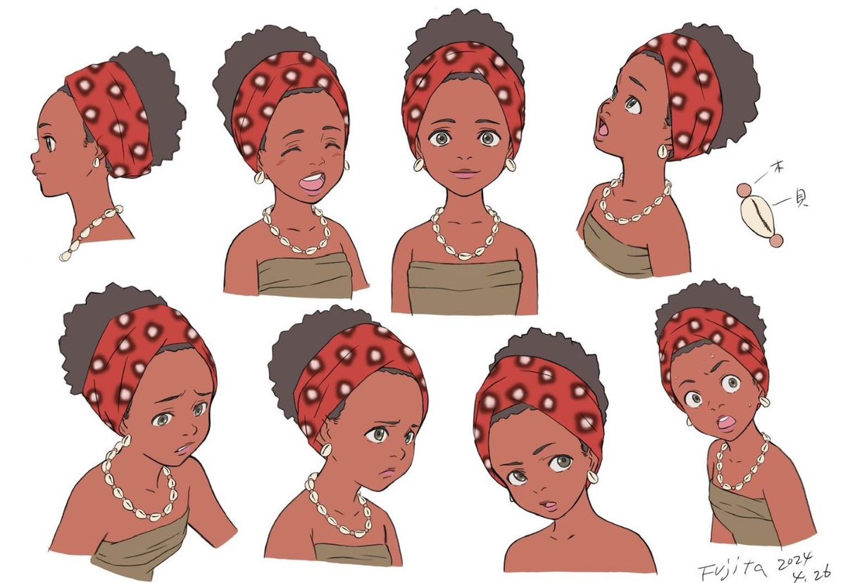 AfricanOtd's tweet photo. The first afro-anime film MFINDA has begun their pre-production with character design! The main characters are designed by character designer &amp; key animator Shigeru Fujita known for Perfect Blue, Metropolis, Tales of Earthsea &amp; Mary and the Witch’s Flower ! https://t.co/yLlwWkSw4j