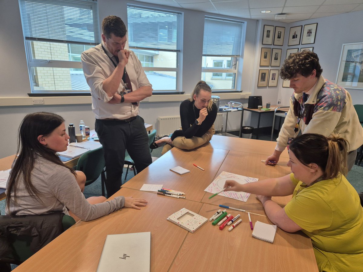 Unpicking challenge.  10 fabulous professionals working on their #CPDL <a href="/Beath_HS/">Beath High School</a> on Module 3 #OTI. Looking forward to September.
