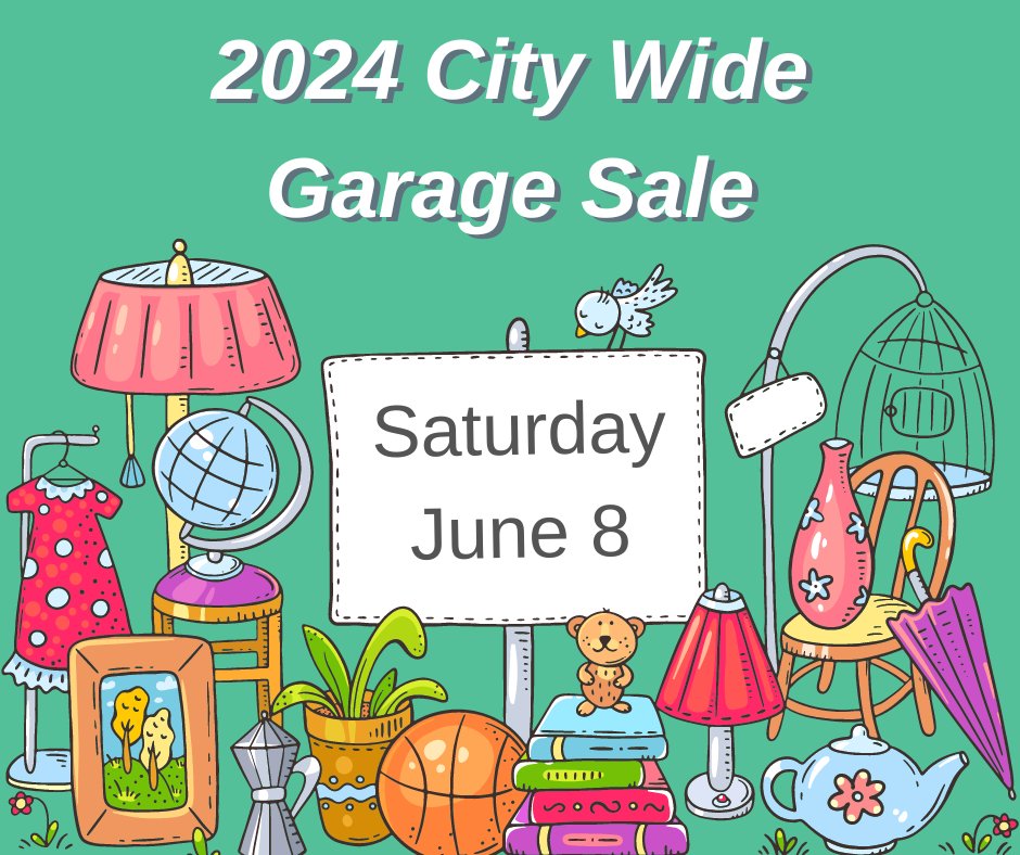 Is your garage sale registered for our annual City Wide Garage Sale? If not, we've extended the registration cutoff. To be included in the City's guide, you must register by 3 PM this Friday, May 31. Register at ow.ly/Lp0y50RZ3KT