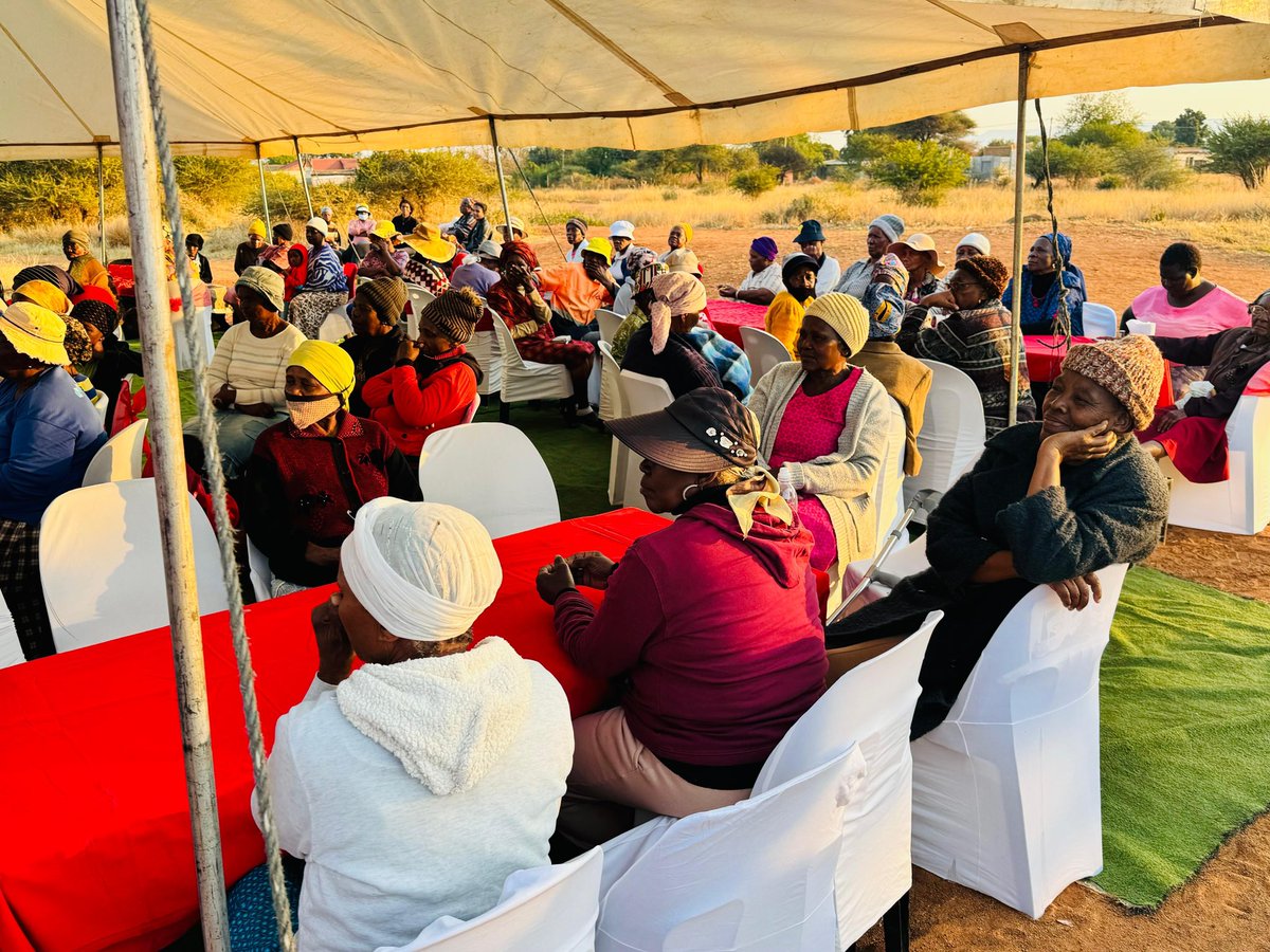🔺Day 2 to 3🔺 In Pictures| Deputy Provincial Secretary, Fgtr. Justice Dabampe, led a luncheon with the elders in Ledig, Moses Kotane Local Municipality. The elders are looking forward to a day of victory. Let’s go #VoteEFF29May2024!