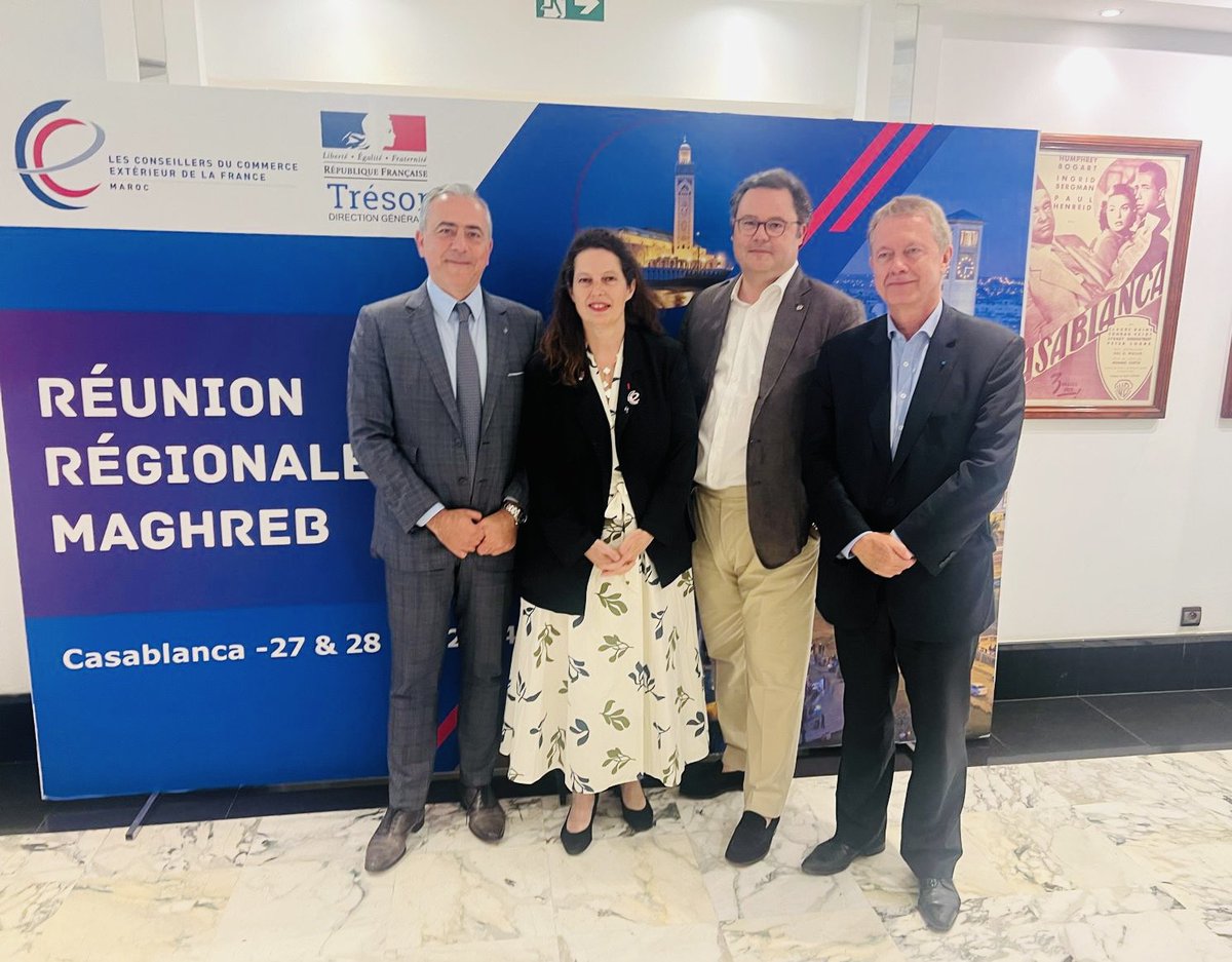 Les CCE (@les_cce) on Twitter photo Réunion régionale à #Casablanca des #CCE #Maghreb, avec <a href="/SophieSidos/">Sophie Sidos</a>, <a href="/AbensourGilles/">Abensour Gilles</a>, Alexandre Ratle et Jean-Jacques Santini.
🙏Merci à Son Excellence l’Ambassadeur de France <a href="/clecourtier/">Christophe Lecourtier</a> et à Magali Cesana de la <a href="/DGTresor/">Direction générale du Trésor</a> pour leurs interventions respectives.
Bravo à tous! 👏 Réunion régionale à #Casablanca des #CCE #Maghreb, avec <a href="/SophieSidos/">Sophie Sidos</a>, <a href="/AbensourGilles/">Abensour Gilles</a>, Alexandre Ratle et Jean-Jacques Santini.
🙏Merci à Son Excellence l’Ambassadeur de France <a href="/clecourtier/">Christophe Lecourtier</a> et à Magali Cesana de la <a href="/DGTresor/">Direction générale du Trésor</a> pour leurs interventions respectives.
Bravo à tous! 👏