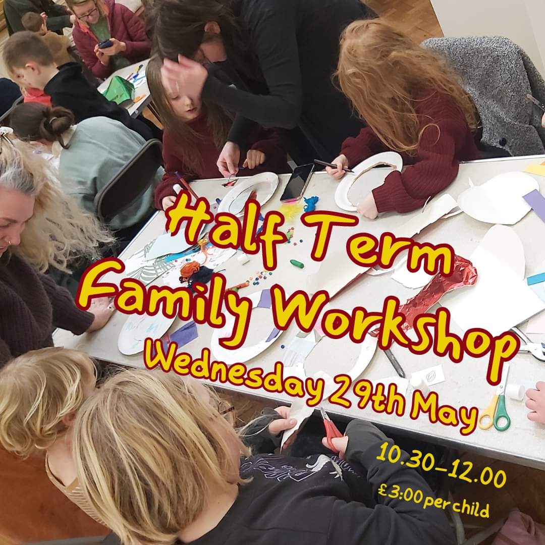 **HALF-TERM FAMILY WORKSHOP** **THIS WEDNESDAY 10.30-12:00** £3.00 per Child Suitable for 4-11 year olds but younger siblings can join in too. Drop in but places are limited so arrive early to avoid dissapointment #familyworkshop #miniartist
