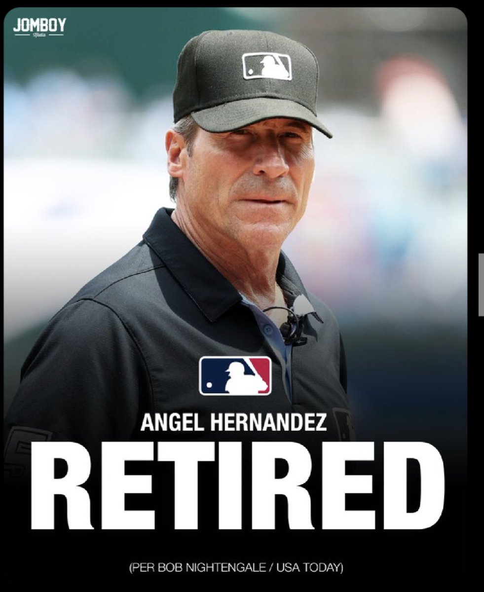 GoPack27's tweet image. Now that he has retired the real discussion can begin. Is Angel Hernandez a first ballot Hall of Famer? #umpire #MLB #BlindAngel