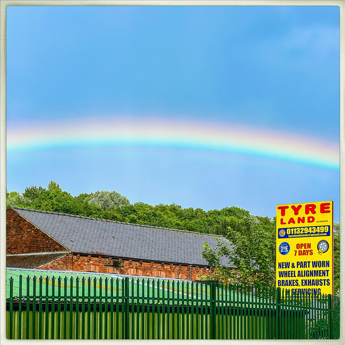 Lizzie Coombes (@bettylawless) on Twitter photo Day 148/366 #photoaday
There was a rainbow over Tyre Land today. That’s how things roll on my street <a href="/MeanwoodRoad/">The Meanwood Road Project</a>
#rainbow #tyres Day 148/366 #photoaday
There was a rainbow over Tyre Land today. That’s how things roll on my street <a href="/MeanwoodRoad/">The Meanwood Road Project</a>
#rainbow #tyres
