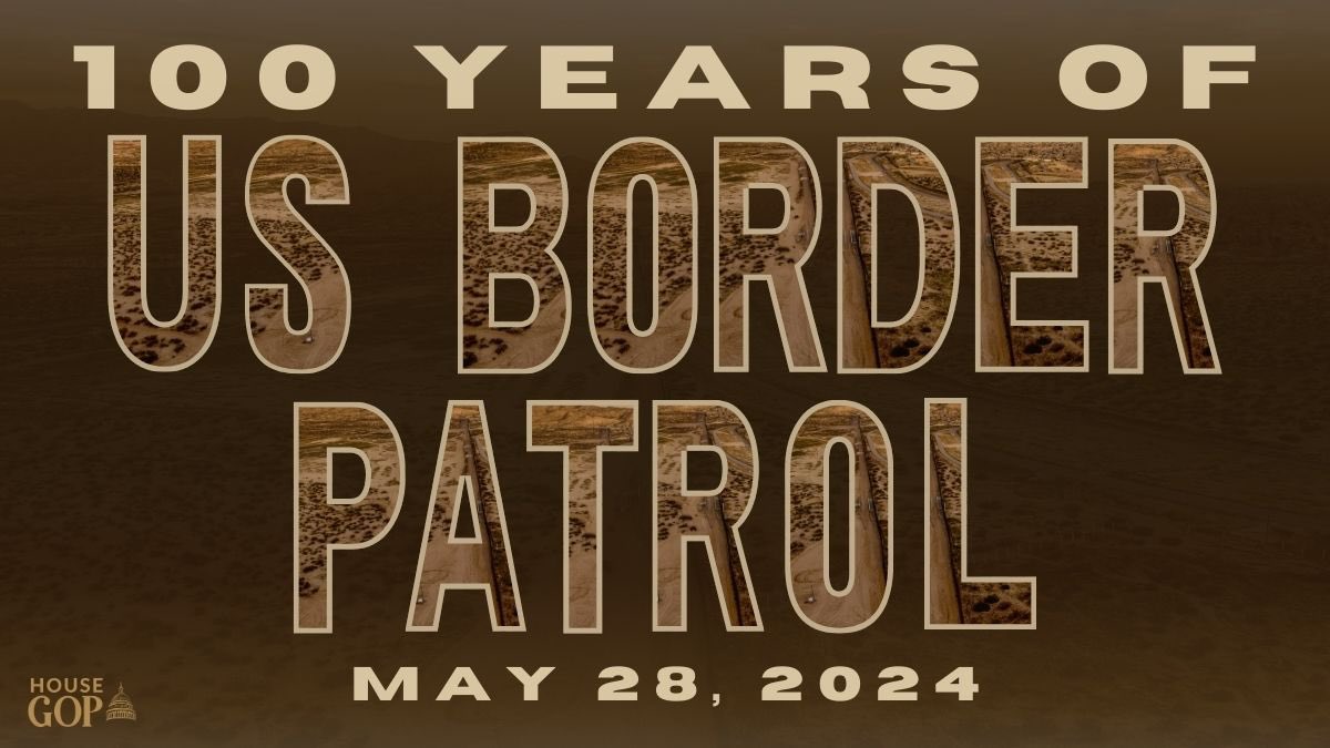 Today marks 100 years of the U.S. Border Patrol! Thank you to our brave Border Patrol Agents who risk their lives daily defending our homeland and keeping Americans safe.