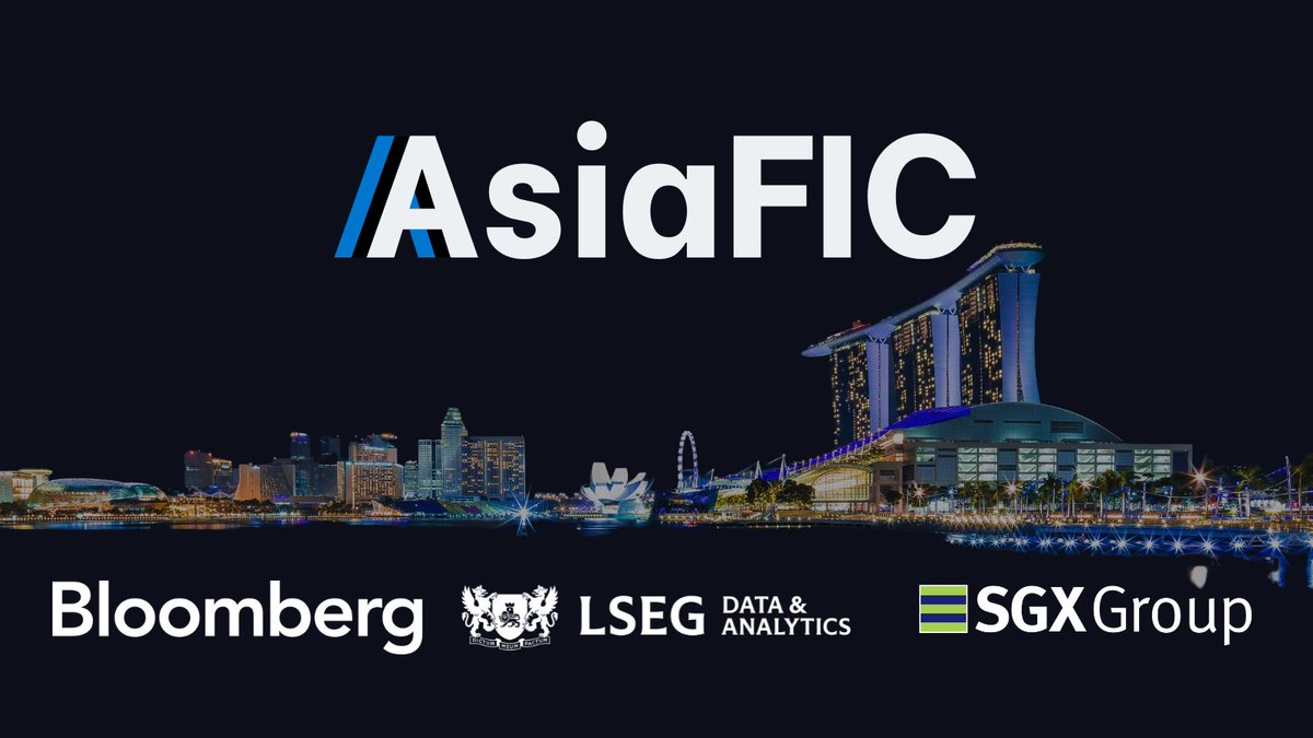 AsiaFIC 2024 has kicked off! Thank you to our Founding Sponsors: 
@Bloomberg
@LSEGplc
@SGXGroup