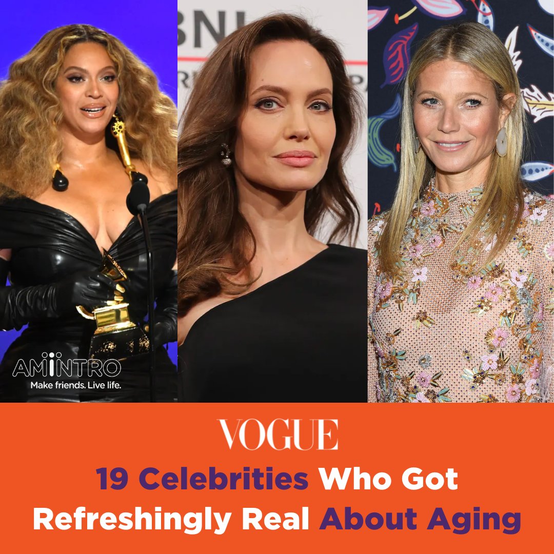 💄💅 Check out this inspiring story from Vogue that looks at 19 Hollywood celebrities facing the challenges of aging.

Read the full article at ⁠vogue.com/article/celebr…
⁠
Create an account today and explore the best of life after 50 at app.amintro.com/Account/Regist…!

#amintro