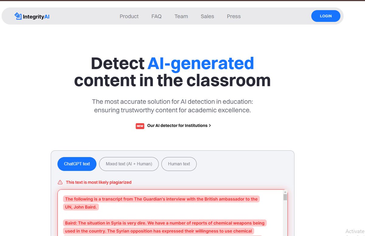 Side project for sale! - $15,000 USD - check out IntegrityAI - Accurate AI detection for Academic institutions - sideprojectors.com/project/42811?… @sideprojectors #sideproject #makers #entrepreneur #integrityai