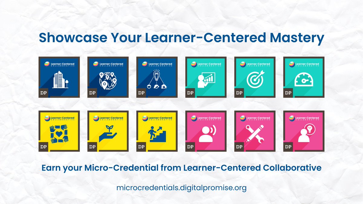 Learner-Centered Collaborative (@lccollaborative) on Twitter photo We've teamed up with <a href="/digitalpromise/">Digital Promise</a> to provide 12 micro-credentialing opportunities for learner-centered educators. From competency-based assessment to amplifying learner voice, earn your micro-credential today: hubs.ly/Q02yGqFg0 We've teamed up with <a href="/digitalpromise/">Digital Promise</a> to provide 12 micro-credentialing opportunities for learner-centered educators. From competency-based assessment to amplifying learner voice, earn your micro-credential today: hubs.ly/Q02yGqFg0
