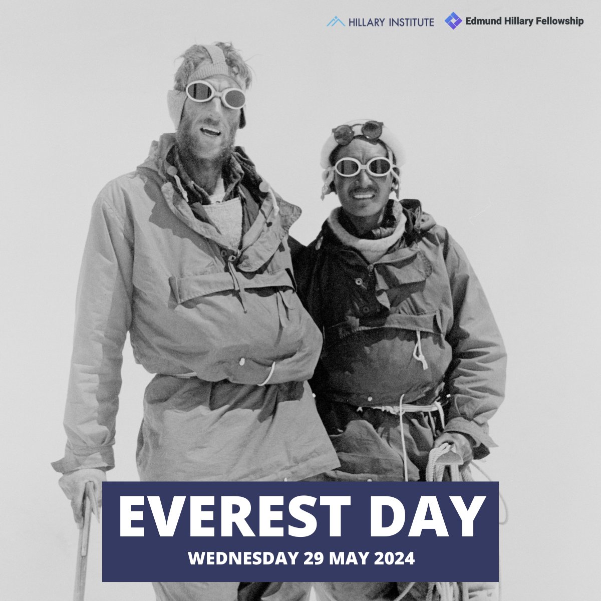EHFNewZealand's tweet photo. Today marks Everest Day, commemorating the 71st anniversary of Sir Edmund Hillary and Tenzing Norgay's historic ascent of Mt Everest. 
#internationaleverestday https://t.co/J1Vamj3mPj
