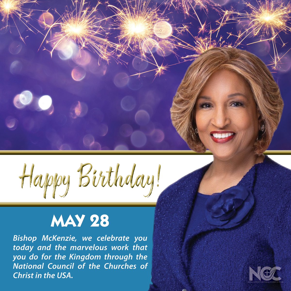 Happiest birthday to Bishop Vashti McKenzie, President and General Secretary of the National Council of the Churches of Christ in the USA (NCC)! We celebrate you today and the marvelous work you do for the Kingdom through the NCC.