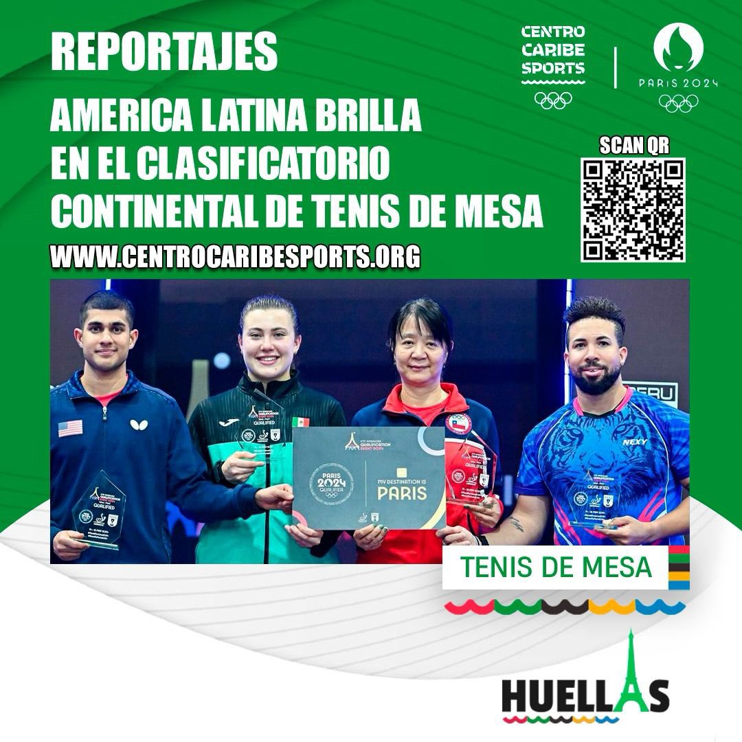 #Huellas | Reportajes

Hace unos días se realizó el Clasificatorio Continental de Tenis de Mesa 🏓, donde tres de los atletas de la región obtuvieron sus boletos a @Paris2024. @HelenAcevedoC_ nos cuenta quiénes son en la siguiente historia.

centrocaribesports.org/america-latina…

#Paris2024